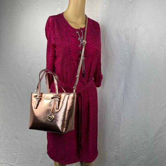 Michael Kors 35H3GTVT0M Jet Set Travel XS Metallic - Picture 1 of 11